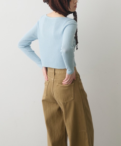 full/fill.(フルフィル)の「side carve denim pants / サイドカーブデニムパンツ(デニムパンツ・レディース・ベージュ/ブルー・FREE)」の16枚目の写真