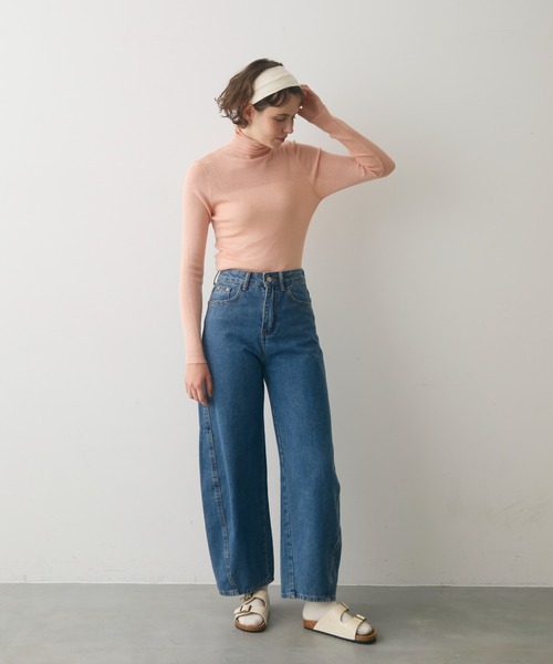 full/fill.(フルフィル)の「side carve denim pants / サイドカーブデニムパンツ(デニムパンツ・レディース・ベージュ/ブルー・FREE)」の18枚目の写真