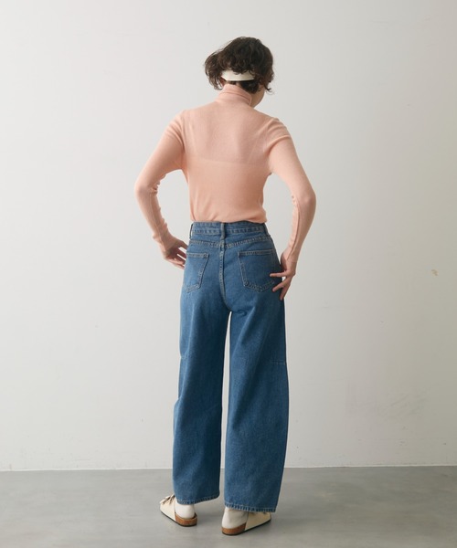 full/fill.(フルフィル)の「side carve denim pants / サイドカーブデニムパンツ(デニムパンツ・レディース・ベージュ/ブルー・FREE)」の20枚目の写真