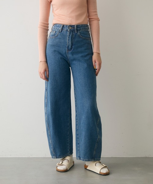 full/fill.(フルフィル)の「side carve denim pants / サイドカーブデニムパンツ(デニムパンツ・レディース・ベージュ/ブルー・FREE)」の17枚目の写真