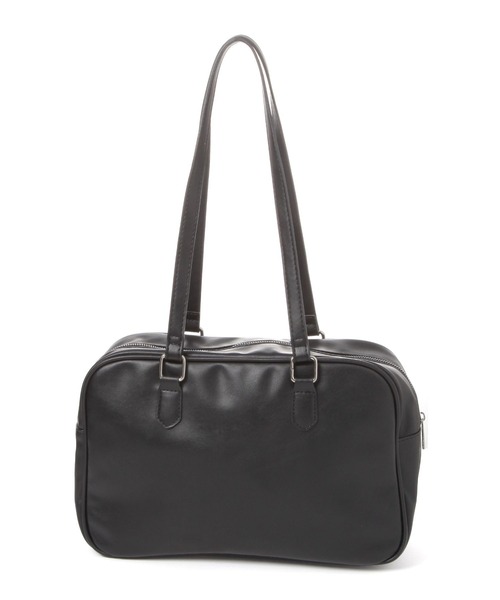 tiny tiny（ティニーティニー）の「スクエア前ポケットバッグ[tiny tiny(ティニーティニー)]（ボストンバッグ・レディース・ブラック/キャメル・0）」の4枚目の写真