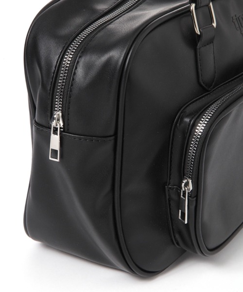 tiny tiny（ティニーティニー）の「スクエア前ポケットバッグ[tiny tiny(ティニーティニー)]（ボストンバッグ・レディース・ブラック/キャメル・0）」の7枚目の写真