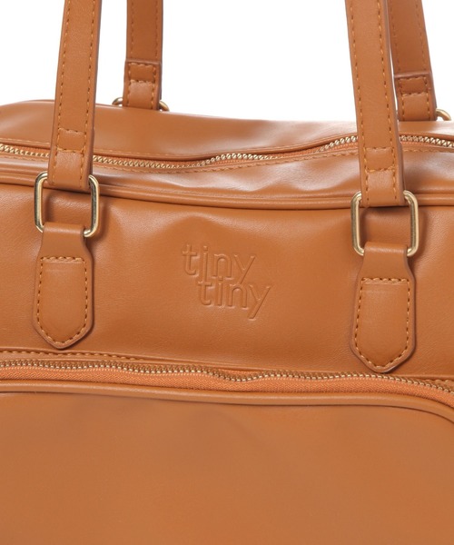 tiny tiny（ティニーティニー）の「スクエア前ポケットバッグ[tiny tiny(ティニーティニー)]（ボストンバッグ・レディース・ブラック/キャメル・0）」の11枚目の写真