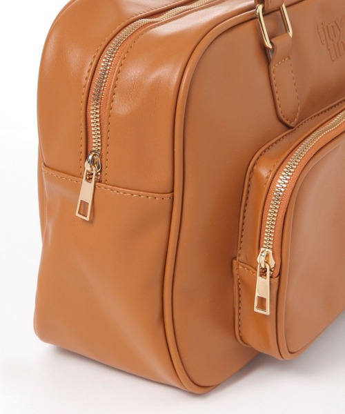 tiny tiny（ティニーティニー）の「スクエア前ポケットバッグ[tiny tiny(ティニーティニー)]（ボストンバッグ・レディース・ブラック/キャメル・0）」の12枚目の写真