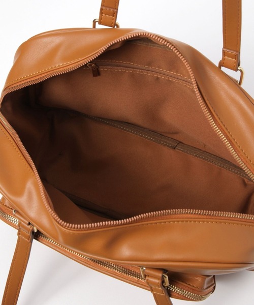 tiny tiny（ティニーティニー）の「スクエア前ポケットバッグ[tiny tiny(ティニーティニー)]（ボストンバッグ・レディース・ブラック/キャメル・0）」の13枚目の写真