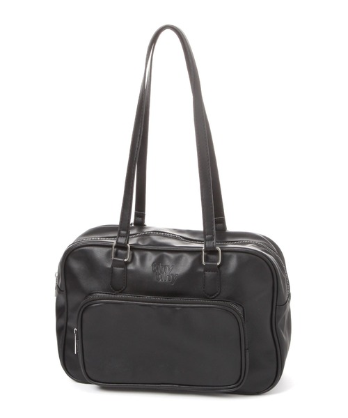 tiny tiny（ティニーティニー）の「スクエア前ポケットバッグ[tiny tiny(ティニーティニー)]（ボストンバッグ・レディース・ブラック/キャメル・0）」の19枚目の写真