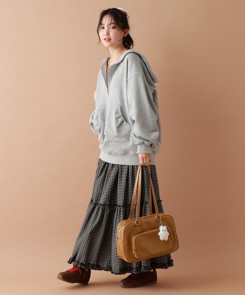 tiny tiny（ティニーティニー）の「スクエア前ポケットバッグ[tiny tiny(ティニーティニー)]（ボストンバッグ・レディース・ブラック/キャメル・0）」の17枚目の写真