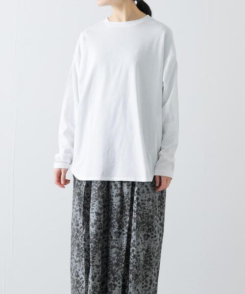 かぐれ(カグレ)の「コットンクルーネックカットソー(Tシャツ/カットソー・レディース・オフホワイト・FREE)」の1枚目の写真