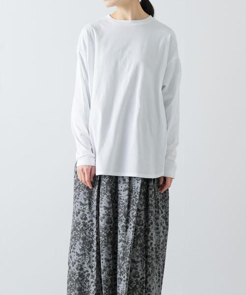 かぐれ(カグレ)の「コットンクルーネックカットソー(Tシャツ/カットソー・レディース・オフホワイト・FREE)」の2枚目の写真