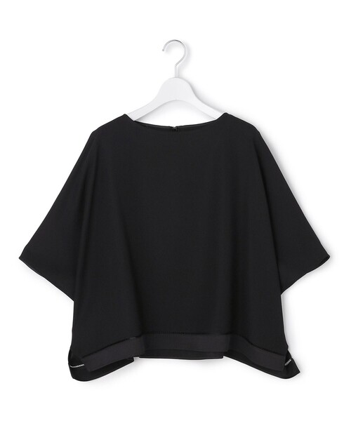 ICB（アイシービー）の「【WEB限定カラーあり】 FluidBackSatin クロップドブラウス（シャツ/ブラウス・レディース・ブラック系/グレー系/ネイビー系/ブルー系/サックスブルー系/ライトイエロー系・44/42/46/40/48）」の14枚目の写真