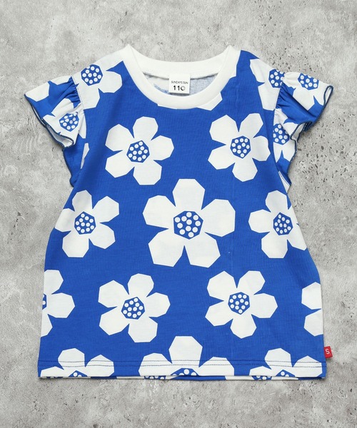 SUNDAYS SUN(サンデイズ サン)の「【綿混/袖フリル】選べる4柄 アソートプリントTシャツ(花柄/チェック/お揃いリンク)(Tシャツ/カットソー・キッズ・レッド/イエロー/ブルー/ブラック・110/100/90/130/120)」の20枚目の写真