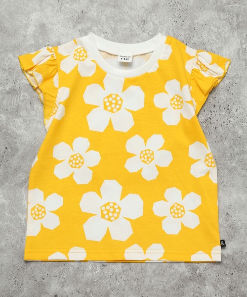 SUNDAYS SUN(サンデイズ サン)の「【綿混/袖フリル】選べる4柄 アソートプリントTシャツ(花柄/チェック/お揃いリンク)(Tシャツ/カットソー・キッズ・レッド/イエロー/ブルー/ブラック・110/100/90/130/120)」の21枚目の写真