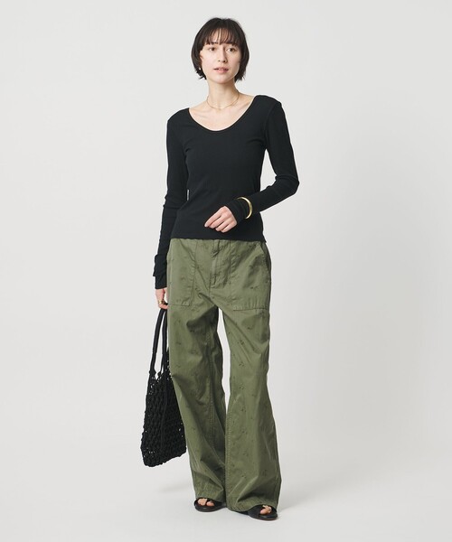 TICCA(ティッカ)の「【別注】<TICCA>エンブロイダリー ペインターパンツ(その他パンツ・レディース・オリーブ・1/0)」の3枚目の写真
