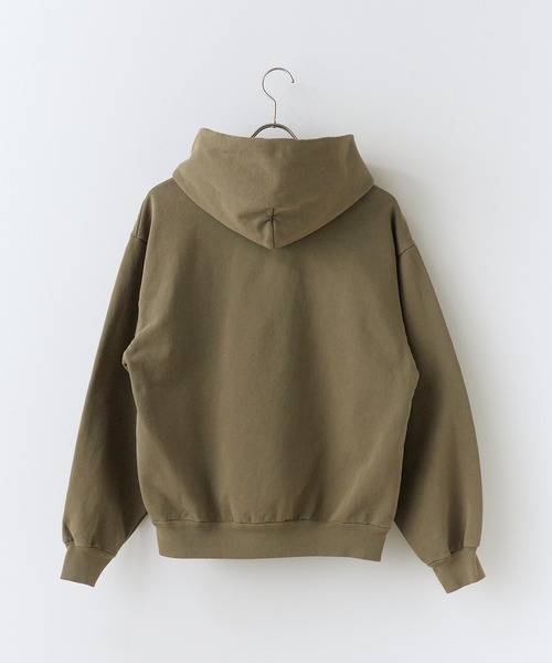 MINE（マイン）の「MINE/マイン DYE-HOODIE-14OZ 裏起毛素材 USAコットン プルオーバーパーカー（パーカー・メンズ・オリーブ/ブラック・2/4/3/5/1）」の17枚目の写真