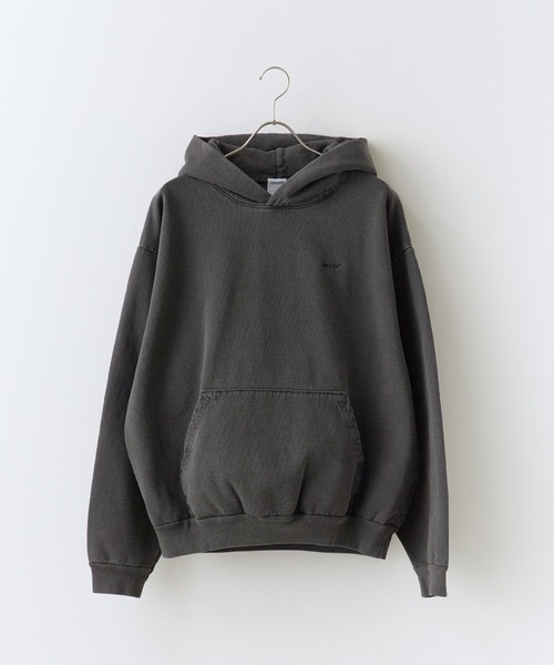 MINE（マイン）の「MINE/マイン DYE-HOODIE-14OZ 裏起毛素材 USAコットン プルオーバーパーカー（パーカー・メンズ・オリーブ/ブラック・2/4/3/5/1）」の3枚目の写真