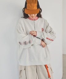 niko and... | スリーブロゴハーフZIPプルオーバー(スウェット)