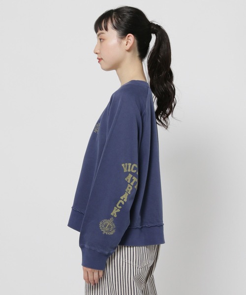 niko and...（ニコアンド）の「スリーブロゴハーフZIPプルオーバー（スウェット・レディース・ライトグレー/ネイビー/セージグリーン・MEDIUM/LARGE）」の20枚目の写真