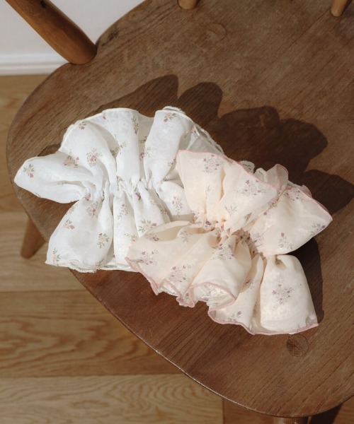 flower（フラワー）の「エアリーレースシュシュ（シュシュ・レディース・ピンク/ホワイト・FREE）」の8枚目の写真