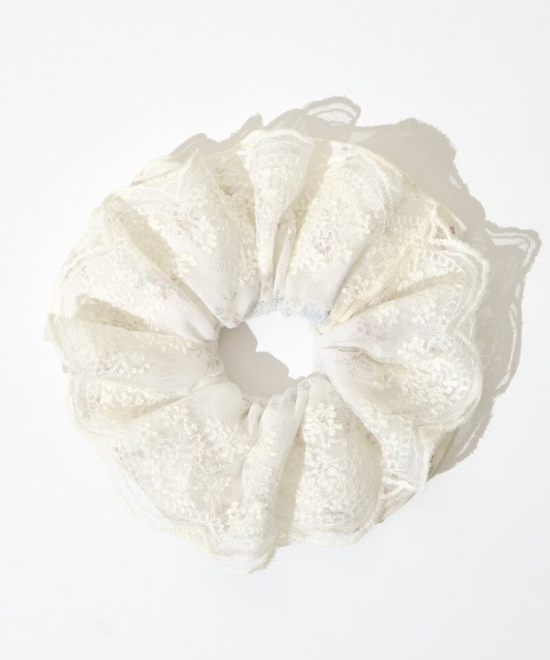 flower（フラワー）の「エアリーレースシュシュ（シュシュ・レディース・ピンク/ホワイト・FREE）」の12枚目の写真