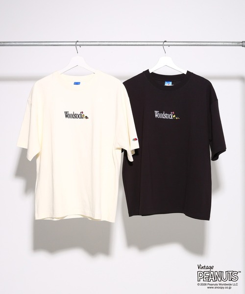 FRUIT OF THE LOOM(フルーツオブザルーム)の「FTL x PEANUTS16/-OE 天竺 Tシャツ3 / ピーナッツ コラボ 半袖Tシャツ / Woodstock 刺繍 ロゴ(Tシャツ/カットソー・メンズ・チャコールグレー/アイボリー・S/M/L)」の10枚目の写真