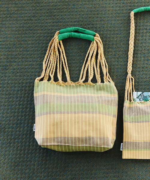 DULTON(ダルトン)の「DULTON/ダルトン HAMMOCK TOTE S ハンモック ストライプ トートバッグ(トートバッグ・メンズ・レッド/グリーン/イエロー/ダークグリーン/サックスブルー/オリーブ・ONE SIZE)」の3枚目の写真