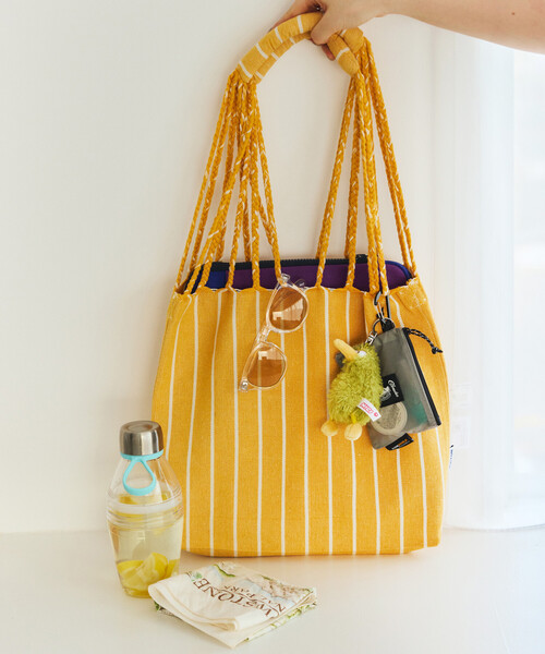 DULTON(ダルトン)の「DULTON/ダルトン HAMMOCK TOTE S ハンモック ストライプ トートバッグ(トートバッグ・メンズ・レッド/グリーン/イエロー/ダークグリーン/サックスブルー/オリーブ・ONE SIZE)」の6枚目の写真