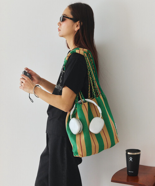 DULTON(ダルトン)の「DULTON/ダルトン HAMMOCK TOTE S ハンモック ストライプ トートバッグ(トートバッグ・メンズ・レッド/グリーン/イエロー/ダークグリーン/サックスブルー/オリーブ・ONE SIZE)」の11枚目の写真