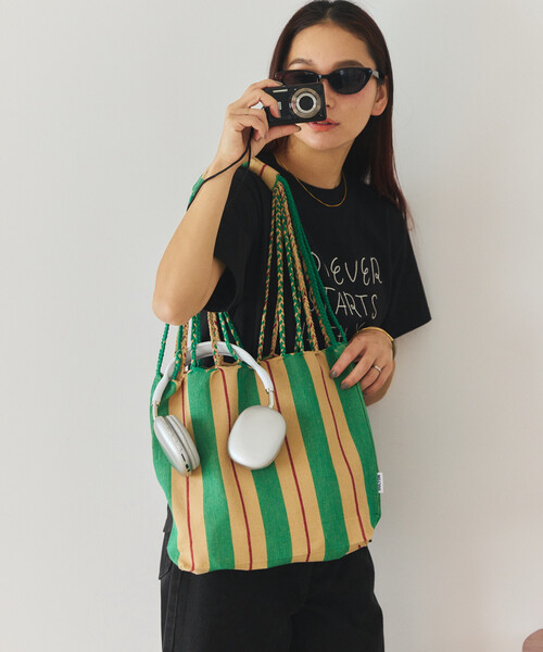 DULTON(ダルトン)の「DULTON/ダルトン HAMMOCK TOTE S ハンモック ストライプ トートバッグ(トートバッグ・メンズ・レッド/グリーン/イエロー/ダークグリーン/サックスブルー/オリーブ・ONE SIZE)」の14枚目の写真