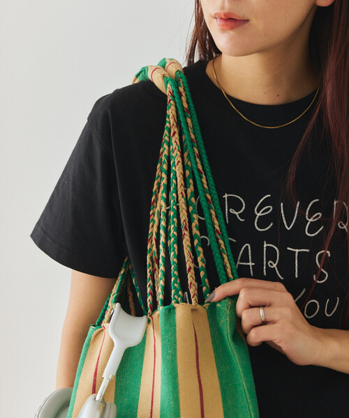 DULTON(ダルトン)の「DULTON/ダルトン HAMMOCK TOTE S ハンモック ストライプ トートバッグ(トートバッグ・メンズ・レッド/グリーン/イエロー/ダークグリーン/サックスブルー/オリーブ・ONE SIZE)」の15枚目の写真