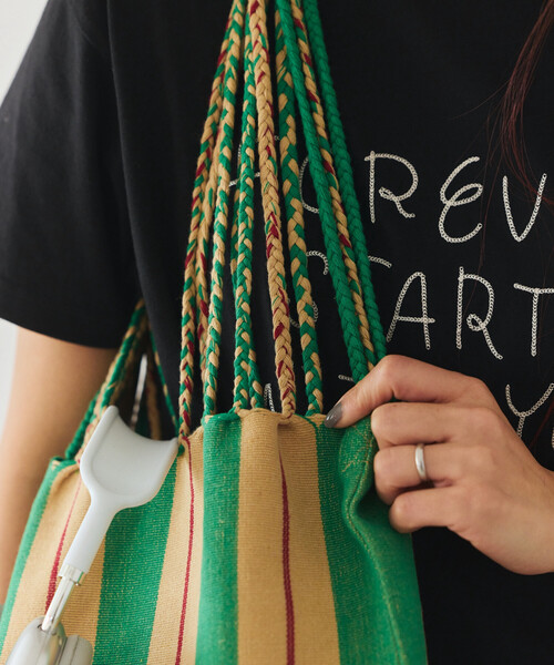DULTON(ダルトン)の「DULTON/ダルトン HAMMOCK TOTE S ハンモック ストライプ トートバッグ(トートバッグ・メンズ・レッド/グリーン/イエロー/ダークグリーン/サックスブルー/オリーブ・ONE SIZE)」の16枚目の写真