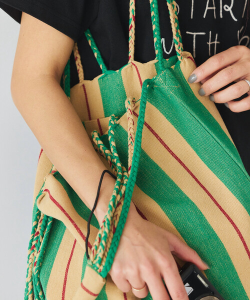DULTON(ダルトン)の「DULTON/ダルトン HAMMOCK TOTE S ハンモック ストライプ トートバッグ(トートバッグ・メンズ・レッド/グリーン/イエロー/ダークグリーン/サックスブルー/オリーブ・ONE SIZE)」の20枚目の写真