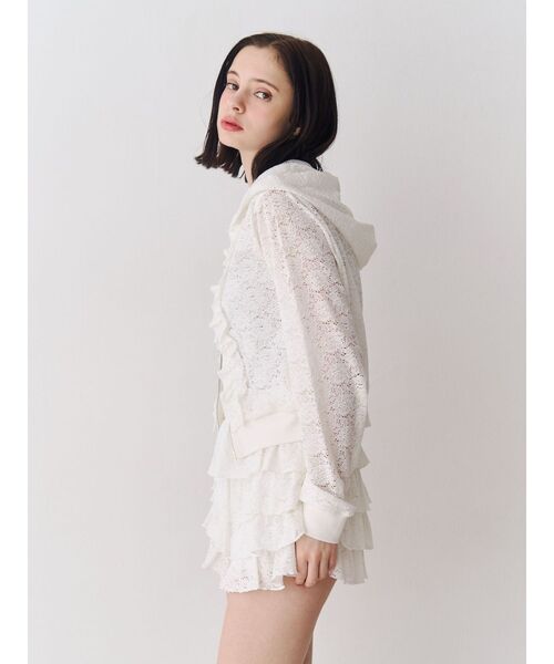 jouetie(ジュエティ)の「レースティアードミニスカート【セットアップ対応】(スカート・レディース・グリーン/ブラック/オフホワイト・MEDIUM)」の21枚目の写真