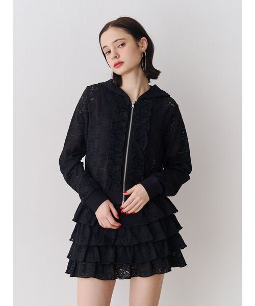 jouetie(ジュエティ)の「レースティアードミニスカート【セットアップ対応】(スカート・レディース・グリーン/ブラック/オフホワイト・MEDIUM)」の19枚目の写真