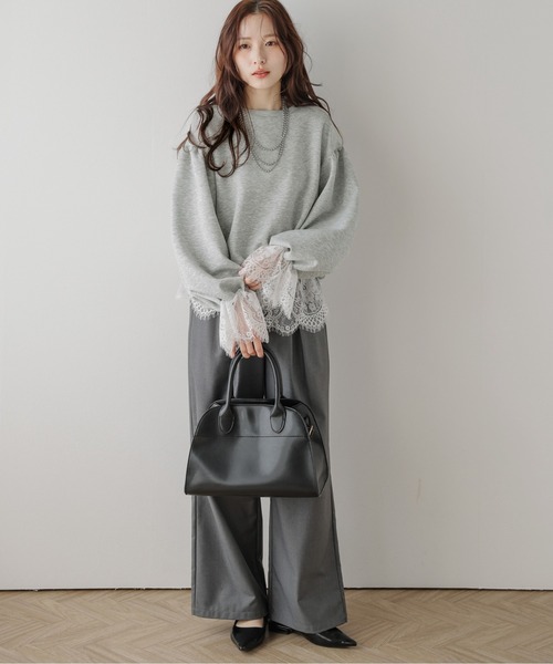 AMELY(エミリー)の「レースデザイン プルオーバー(Tシャツ/カットソー・レディース・ホワイト/グレー/ブラック・フリー)」の21枚目の写真