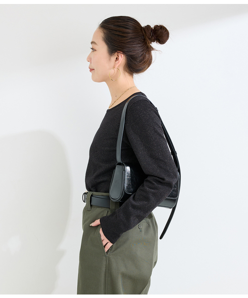 B.C STOCK（ベーセーストック）の「手洗い可 / ラメプルオーバー（ニット/セーター・レディース・ブラウン/ホワイト/サックスブルー/ブラック・FREE）」の9枚目の写真