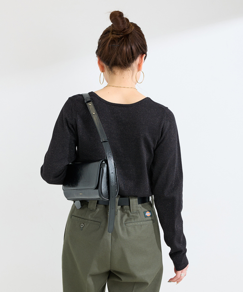 B.C STOCK（ベーセーストック）の「手洗い可 / ラメプルオーバー（ニット/セーター・レディース・ブラウン/ホワイト/サックスブルー/ブラック・FREE）」の10枚目の写真