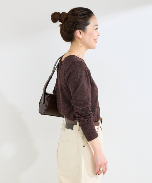 B.C STOCK（ベーセーストック）の「手洗い可 / ラメプルオーバー（ニット/セーター・レディース・ブラウン/ホワイト/サックスブルー/ブラック・FREE）」の21枚目の写真