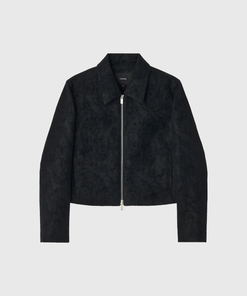 LOOKAST（ルックキャスト）の「リブビーガンレザージップアップジャケット_ブラック / LIV VEGAN LEATHER ZIP UP JACKET_BLACK（ライダースジャケット・レディース・ブラック・SMALL/MEDIUM）」の3枚目の写真
