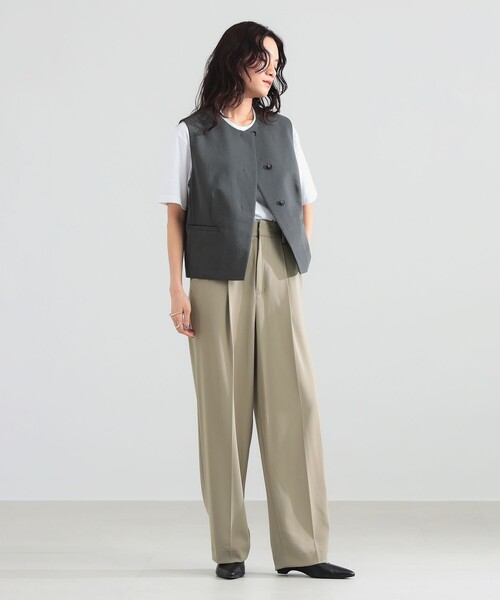 Demi-Luxe BEAMS(デミルクス ビームス)の「【8/6値下げ】オックス 比翼 ミニジレ(ベスト・レディース・チャコールグレー/ベージュ・38/36)」の20枚目の写真