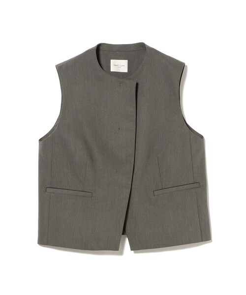 Demi-Luxe BEAMS(デミルクス ビームス)の「【8/6値下げ】オックス 比翼 ミニジレ(ベスト・レディース・チャコールグレー/ベージュ・38/36)」の6枚目の写真