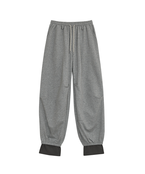 DEFGARMENTS（デフグラメンツ）の「LAYERED SWEAT PANTS [MELANGE]（スウェットパンツ・レディース・その他・SMALL/LARGE）」の2枚目の写真