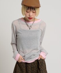 w closet | カラーレイヤードカットソー(Tシャツ/カットソー)