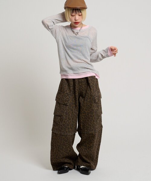 w closet（ダブルクローゼット）の「カラーレイヤードカットソー（Tシャツ/カットソー・レディース・ブラック/ブルー/グレー/イエロー/ホワイト・FREE）」の9枚目の写真