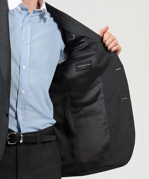 TOMORROWLAND (トゥモローランド)の「ウール シングルブレステッド 2Bスーツ BRITISH TEX DORMEUIL(スーツセット・メンズ・グレー系その他/ダークブラウン/ネイビー・54/48/46/44/50/42/52)」の8枚目の写真
