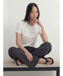 Slogan Half Sleeve T-shirt _White