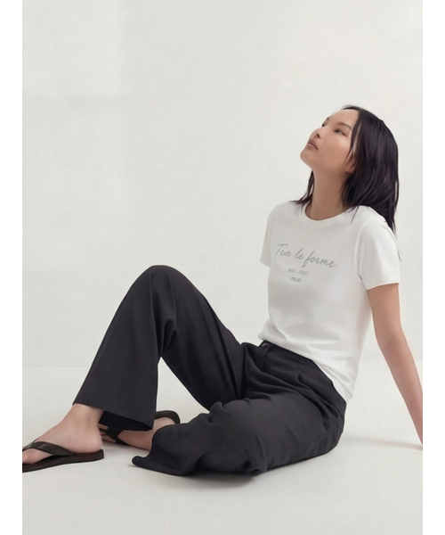 ACUD(アクド)の「Slogan Half Sleeve T-shirt _White(Tシャツ/カットソー・レディース・ホワイト・SMALL/MEDIUM/LARGE)」の2枚目の写真