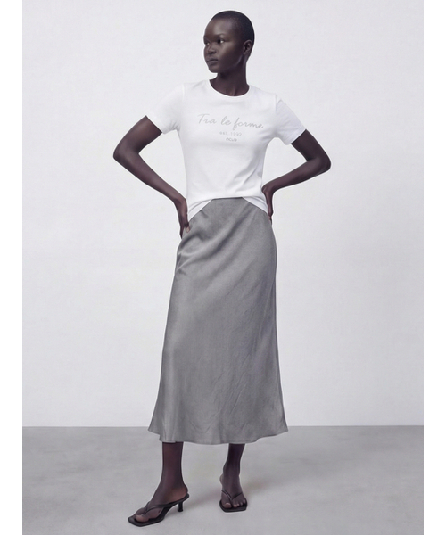 ACUD(アクド)の「Slogan Half Sleeve T-shirt _White(Tシャツ/カットソー・レディース・ホワイト・SMALL/MEDIUM/LARGE)」の3枚目の写真