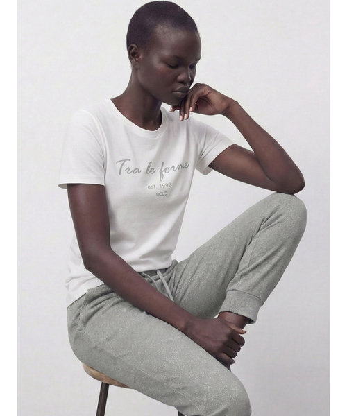 ACUD(アクド)の「Slogan Half Sleeve T-shirt _White(Tシャツ/カットソー・レディース・ホワイト・SMALL/MEDIUM/LARGE)」の4枚目の写真