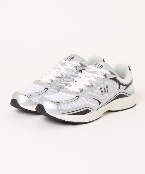 GAP(ギャップ)の「【GAP】Y2K 厚底スニーカー(スニーカー・メンズ・ホワイト×シルバー/ブラック・26.0cm/27.0cm/28.0cm)」の2枚目の写真