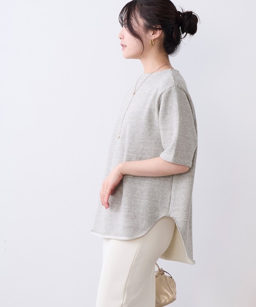 AMERICANA（アメリカーナ）の「【AMERICANA】別注-バックロゴ裏毛スウェット（Tシャツ/カットソー・レディース・ダークネイビー/グレー・FREE）」の22枚目の写真